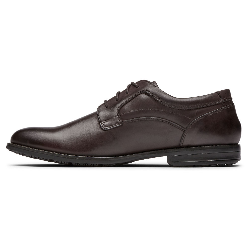 Rockport Singapore Mens Oxfords - Mykel Plain Toe Brown - NU7803419